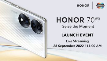 HONOR พร้อมลุยตลาดไทยแบบจัดเต็ม เตรียมเปิดตัว HONOR 70 สมาร์ทโฟนสุดยอดนวัตกรรมกล้อง โดนใจสาย Vlog พบกัน 28 กันยายนนี้