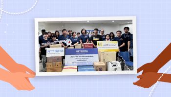 เอ็นทีที เดต้า (ประเทศไทย) รวมใจพนักงานบริจาคสิ่งของจำเป็นแก่มูลนิธิกระจกเงา