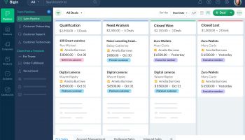 Zoho เปิดตัวฟังก์ชัน Team Pipelines ใน Bigin พลิกโฉมตลาด CRM ในกลุ่มธุรกิจขนาดเล็ก