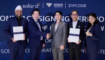 Solar D ร่วมกับ ม.กรุงเทพ ลงนามสัญญาติดตั้ง Solar Rooftop กว่า 100 ล้านบาท พร้อมมอบ Tesla Powerwall สนับสนุนการศึกษาด้านพลังงาน