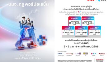 ทรู คอร์ปอเรชั่น เตรียมออกหุ้นกู้อายุ 1-10 ปี อันดับความน่าเชื่อถือระดับ A+ ดอกเบี้ย [3.12-4.80]% คาดเปิดให้จอง 2-6 พ.ย นี้