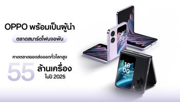 คาดตลาดสมาร์ตโฟนจอพับส่งออกทั่วโลกสูง 55 ล้านเครื่องในปี 2025 OPPO มองส่วนแบ่งการตลาดที่เพิ่มขึ้นในภูมิภาคหลัก