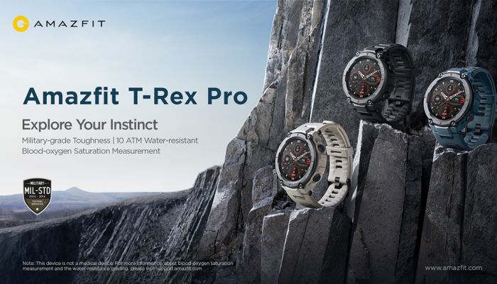 เผยโฉม Amazfit T-Rex Pro นาฬิกาสมาร์ทวอทช์ แบตเตอร์รี่ยาวนานถึง 18 วัน