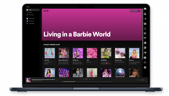 Spotify จัดเพลย์ลิสต์สุดปัง Barbie Official Playlist เอาใจแฟนหนัง Barbie สุดฮอตฮิต