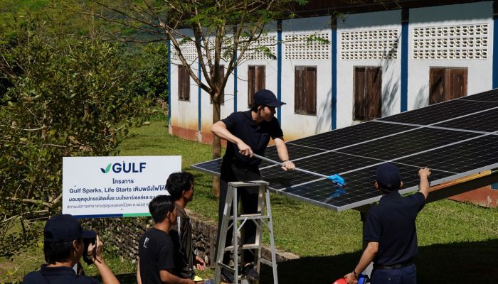 GULF จับมือ AIS ติดตั้งแผงโซลาร์เซลล์ พร้อมเชื่อมต่อเสาสัญญาณให้ชุมชนห่างไกล ในโครงการ Gulf x AIS Solar Synergy: A Spark of Green Energy Network