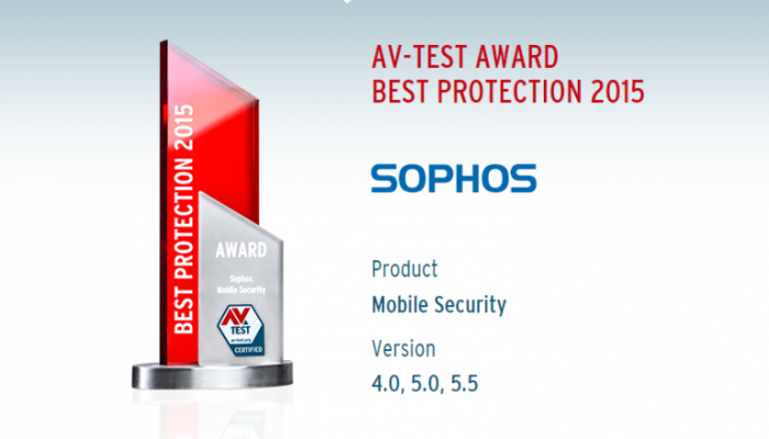 Sophos Mobile Security For Android คว้ารางวัล 2015 AV-TEST Best Android Security Award for Best Protection