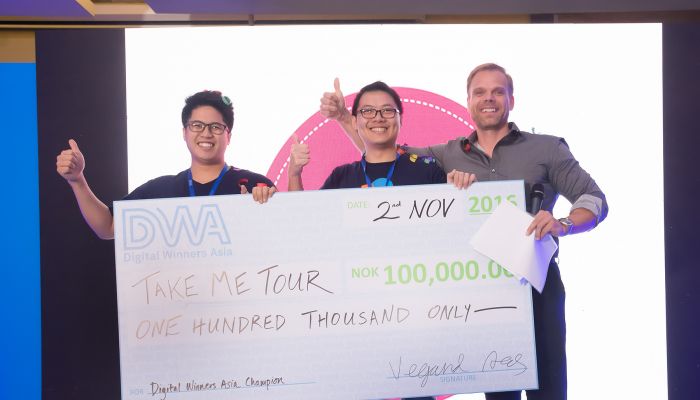 TakeMeTour สตาร์ทอัพไทย คว้ารางวัลชนะเลิศจากงาน Digital Winners Asia