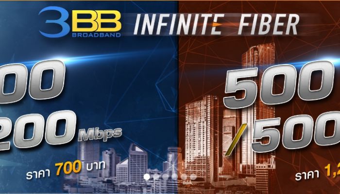 3BB ออก 4 แพ็กเกจใหม่ 3BB Infinite Fiber สปีด Download/Upload เท่ากัน เริ่มต้น 590 บาท