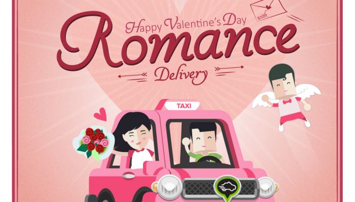 Grab Taxi จัดกิจกรรม Romance Deilvery ต้อนรับวาเลนไทน์