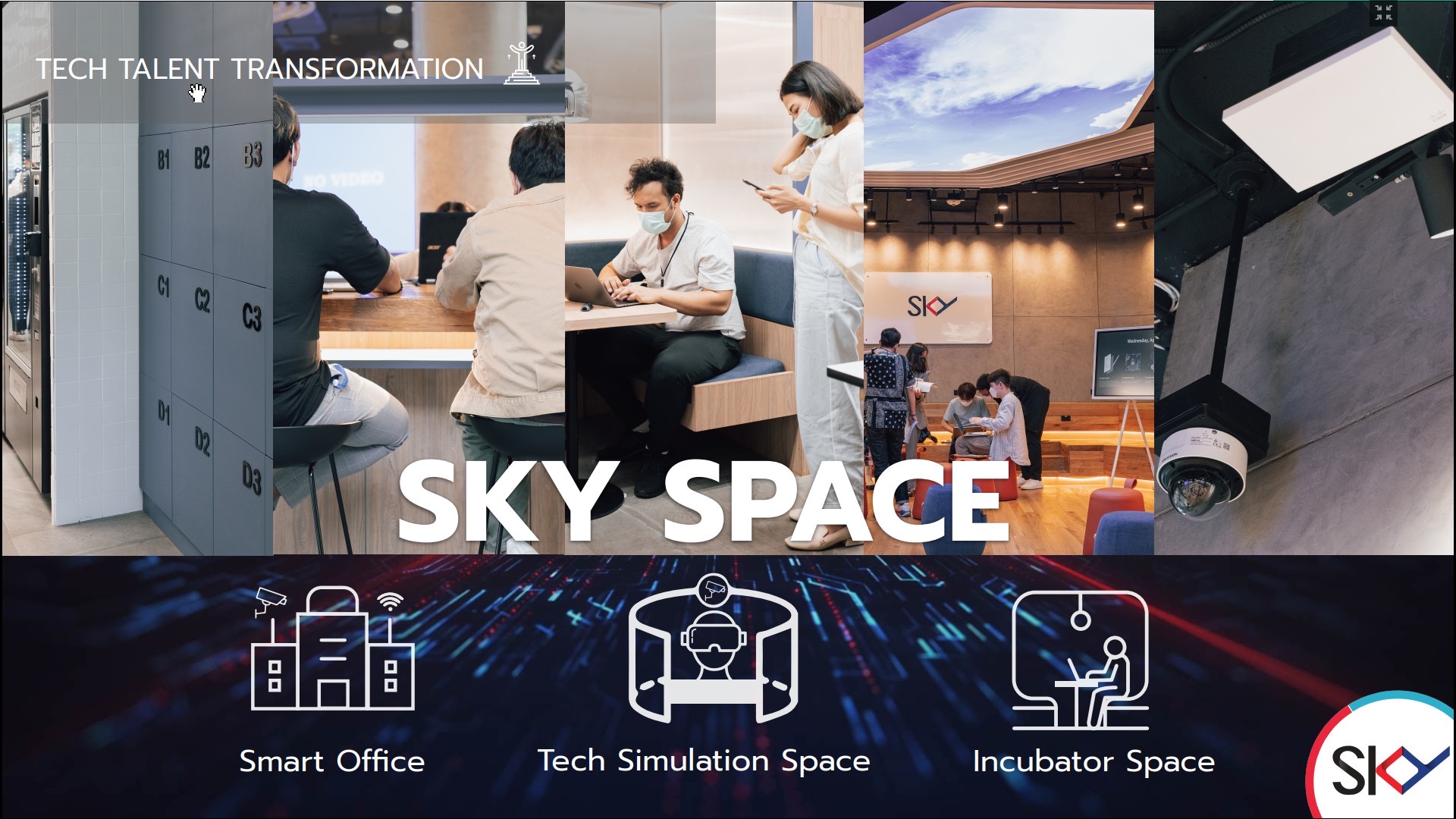 สกาย ไอซีที กางแผนเชื่อมเทคโนโลยีทันสมัยขับเคลื่อนอนาคตประเทศ เปิดตัว SKY Space พื้นที่ Hybrid Function ตอบโจทย์ลูกค้า-การพัฒนา Tech Talent รุ่นใหม่