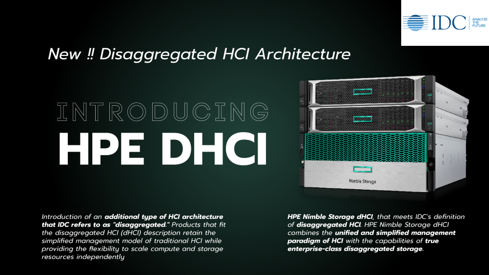 เปิดโลก HPE dHCI เจนฯ ใหม่ของการจัดการข้อมูลยุคคลาวด์-เนทีฟ จัดการทุกแพลตฟอร์มข้อมูลแบบองค์รวม พร้อมมาตรฐานความปลอดภัยด้วยเอไอ จาก HPE Nimble หรือ ALLETRA 6000 Storage dHCI