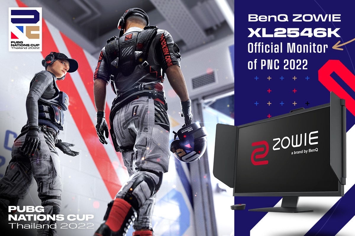 ‘เบ็นคิว’ ส่งจอ ZOWIE XL2546K สนับสนุนศึกการแข่งขัน PUBG NATIONS CUP 2022 อย่างเป็นทางการ