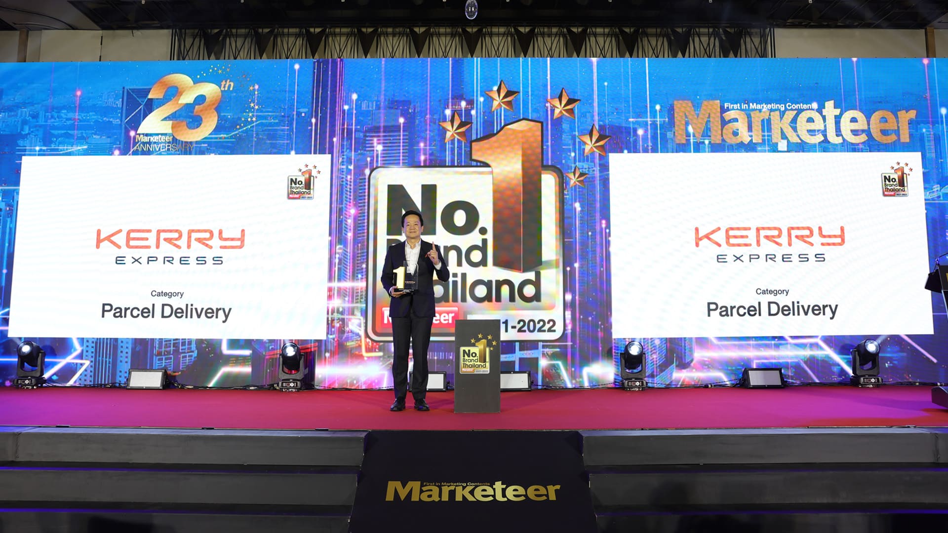 Kerry Express ตอกย้ำแบรนด์ยอดนิยมสูงสุดอันดับ 1 การันตีด้วยรางวัล “No.1 Brand Thailand” 5 ปีซ้อน เร็ว-คุณภาพดี-ราคาสุดคุ้ม ครองใจผู้บริโภคทั่วประเทศ 