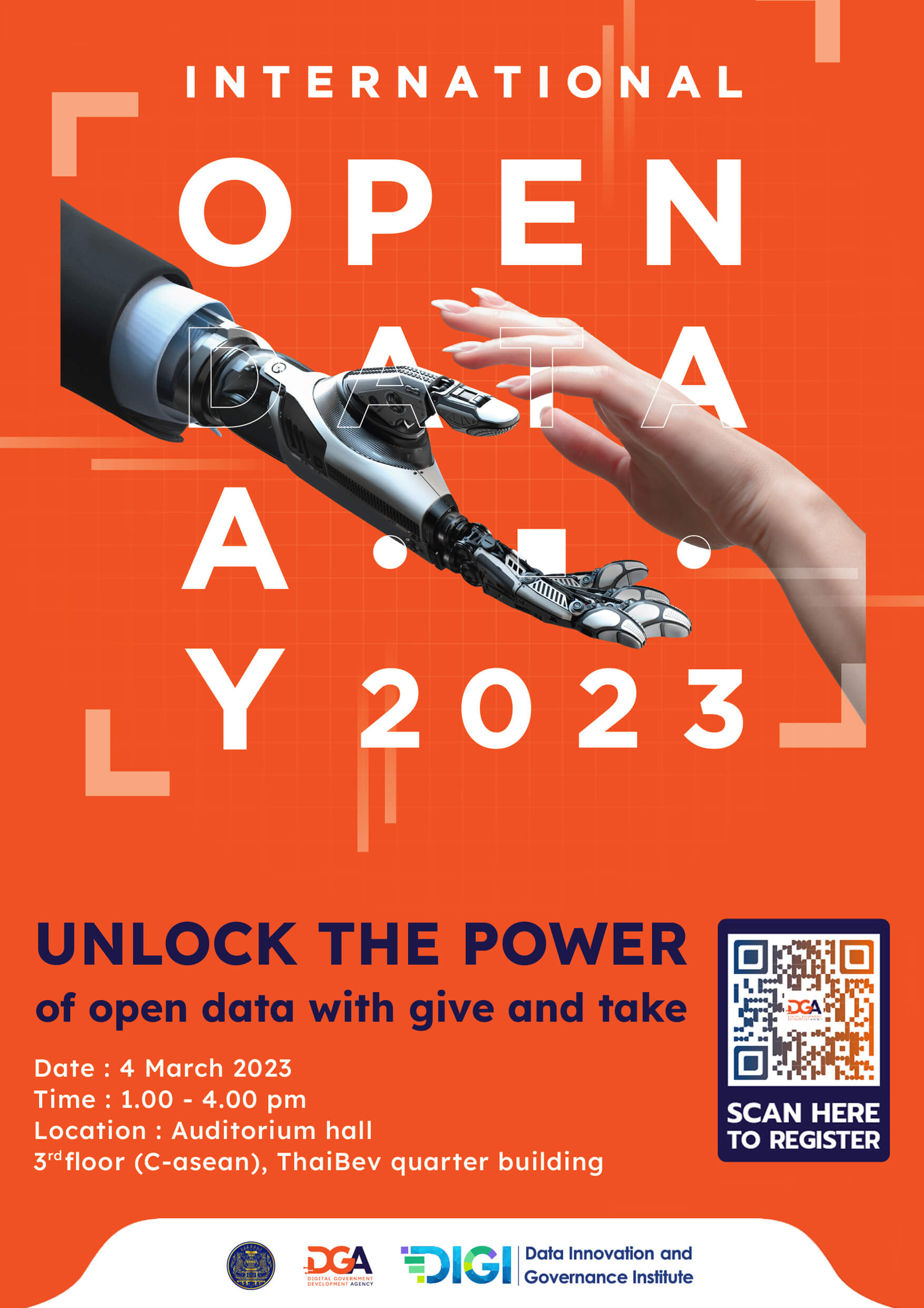 สำนักงานพัฒนารัฐบาลดิจิทัล (องค์การมหาชน) โดย สถาบันนวัตกรรมและธรรมาภิบาลข้อมูล (Data Innovation and Governance Institute) จัดงาน วันข้อมูลเปิดนานาชาติ ประจำปี 2566 International Open Data Day 2023