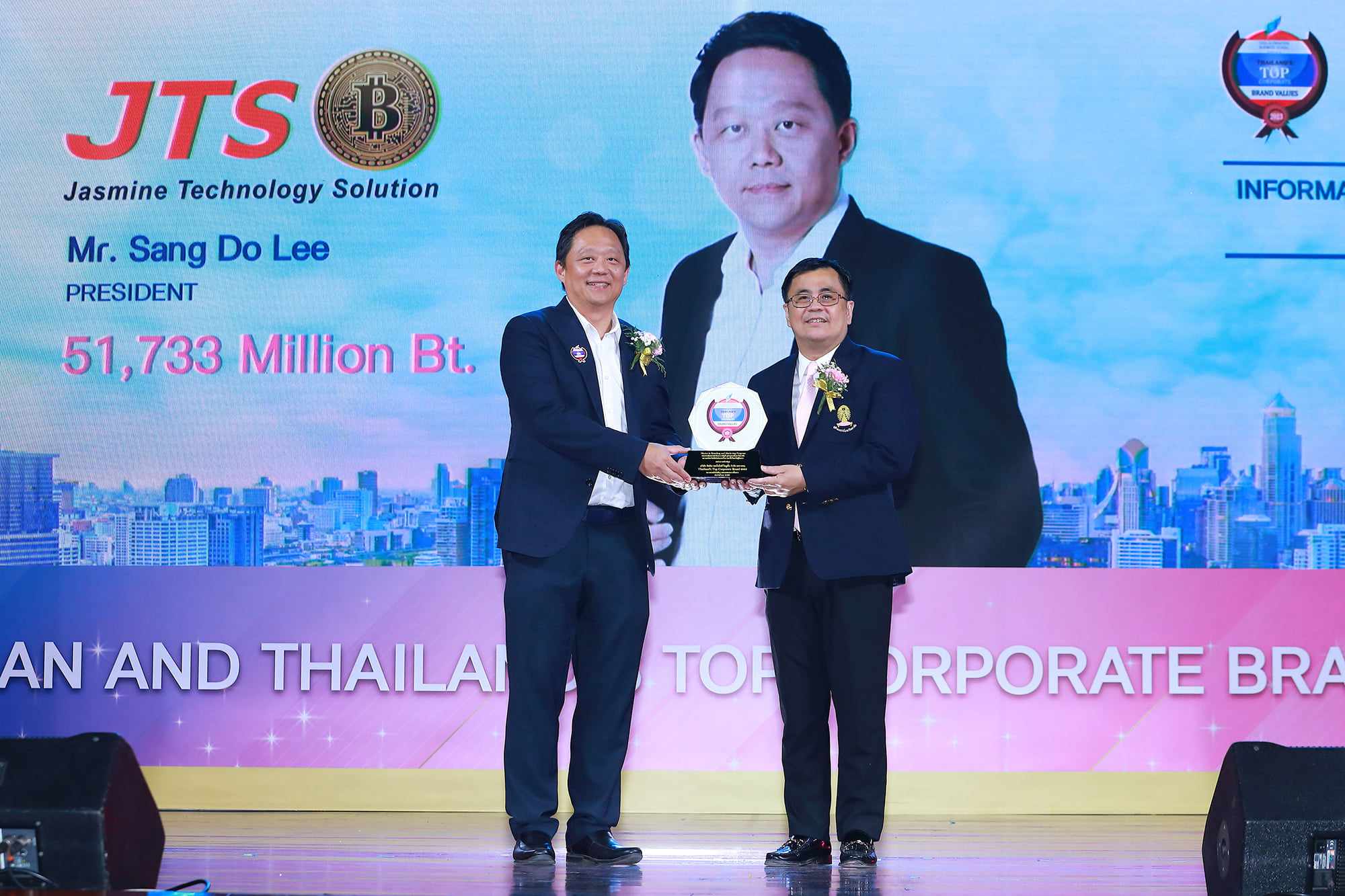 JTS คว้ารางวัล ASEAN and Thailand’s Top Corporate Brands แบรนด์องค์กรมูลค่าสูงสุด ปี 2023