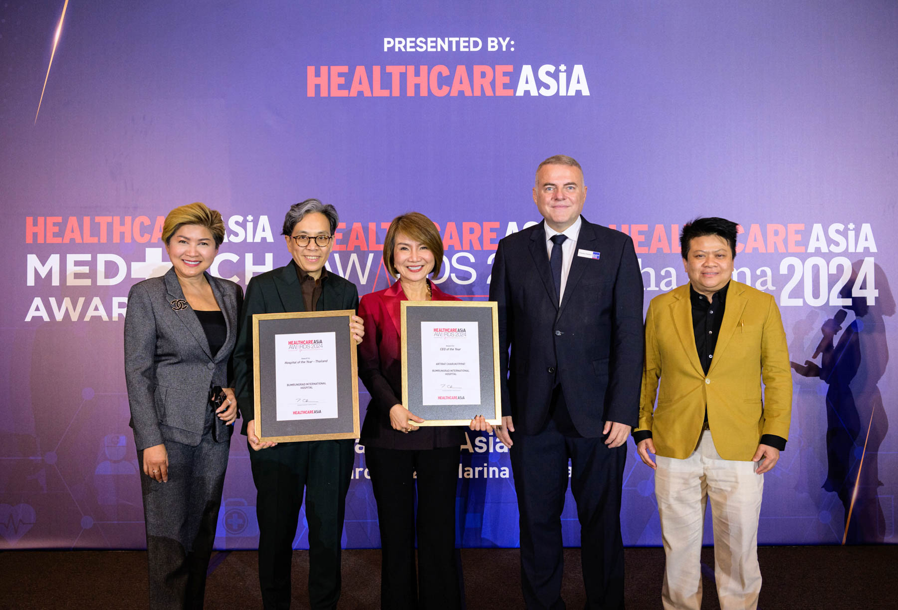 บำรุงราษฎร์ คว้า 2 รางวัลใหญ่ Hospital of the Year และ CEO of the Year ในงาน Healthcare Asia Awards 2024