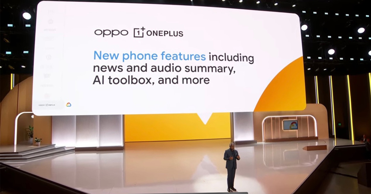 OPPO เปิดตัวนวัตกรรม AI ที่งาน Google Cloud Next '24 นำเสนอโมเดล Gemini ของ Google บนโทรศัพท์ AI